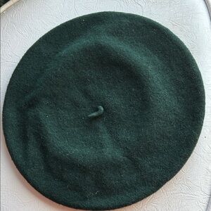 Classic very dark green wool unisex Beret by Erica Jill St. Patrick’s Day
